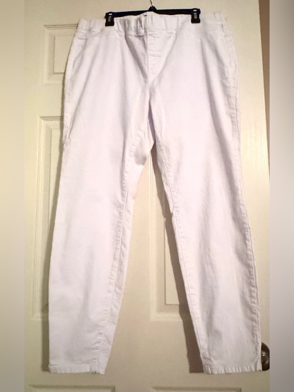 Eileen Fisher Straight-Leg White Jeans XL